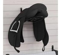 Porte selle pliable mural noir fer