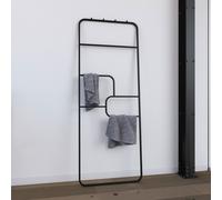 Porte serviette - 176x60x1.6 cm - Metal - noir mat - support - type atelier - PUZZLE DARK DESIGN