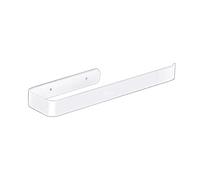 Porte Serviette, Accroche Serviette Salle de Bain, Porte Torchon sans Perçage, Auto-adhésif Porte Serviette Murale pour Salle De Bains ou Cuisine, Aluminium (Blanche)