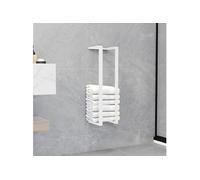 vidaXL Porte-serviette Blanc 12,5x12,5x60 cm Acier