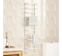 Porte-serviette Blanc 24x12x96 cm Acier Support Mural Salle de Bain vidaXL