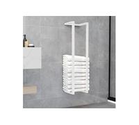 Porte-serviette Blanc 25x20x95 cm Acier