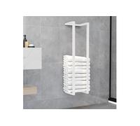 Porte serviette Blanc 25x20x95 cm Acier