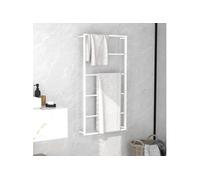 vidaXL Porte-serviette Blanc 60x10x116 cm Acier Blanc G