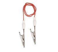 porte-serviette chaîne avec clip 5 pièces boule en métal chaîne écharpe bavoir pince porte-serviettes pinces à serviettes pour repas en extérieur et fêtes(Red 5pcs)