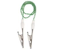 porte-serviette chaîne avec clip 5 pièces boule en métal chaîne écharpe bavoir pince porte-serviettes pinces à serviettes pour repas en extérieur et fêtes(Green 5pcs)