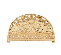 Porte Serviette De Table, Distributeur Papier Métal Doré, Taille Compacte 15x7.6cm - Design Creux Esthétique, Anti - Humidité, Usage Cuisine Et Restaurant