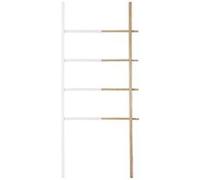 Porte serviette échelle extensible Blanc/Naturel Blanc G