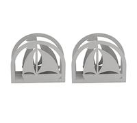 Porte-serviette en acier inoxydable, support de distributeur droit, ensemble de décoration de bureau en métal avec conception de motif creux pour l'organisation de table de