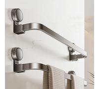 Porte Serviette en Alliage D'Aluminium Barres Porte-Serviettes Ventouse pour Salle De Bain, Cuisine, Salle De Bain, Toilettes, Etagères Serviette sans Perçage(40 cm/15.7 in)