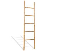 Vidaxl Échelle À Serviettes 5 Échelons Bambou 150 Cm