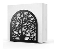 Porte serviette en papier - Art du fer - Noir - Design élégant - Multifonction - Antidérapant