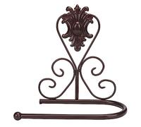 Porte-Serviette en Papier Mural, Rack de Rouleau de Tissu en Fer pour Les Toilettes de Salle de Bain de Cuisine 8.3x7.1x3,9 Pouces (Noir) (Bronze Rouge)