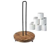Porte-serviette en papier Organisateur de rack de roulement à bois avec une base non glissée | Cintre en papier élégant et donateur pour la cuisine ou à la maison