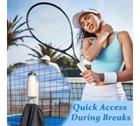 Porte-serviette et bouteille d'eau en PLA imprimé 3D pour joueurs de paddle-tennis, design compact à suspendre, organise l'équipement pendant les matchs, plusieurs options de couleur, 9,2 x 8,8 x 20