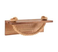 PORTE SERVIETTE ET TABLETTE EN ACACIA + CORDE SUR STICKER - NATUREL
