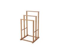 Porte-serviette HWC-B18 pour salle de bains, Bambou, 82x42x42cm