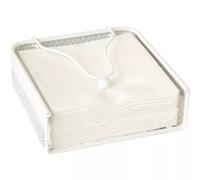 Porte serviette lunch 19x18X6 cm en métal blanc