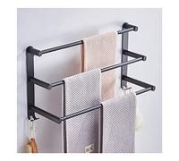 Porte Serviette Mural Porte-Serviettes Mural Noir Porte-Serviettes Salle De Bain Porte-Serviettes en Aluminium À 3 Couches Space Porte-Serviettes Barre (Blue : 50cm)