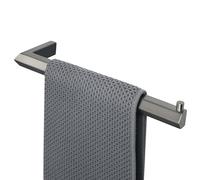 Porte Serviette Mural SUS304, Support Serviette Salle de Bain Longueur 30 CM, Fixation Anti-Détachement à Vis Cachées, Double Sens d'Installation Vertical/Horizontal, Design Pentagonal Moderne, Gris