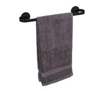 Porte-Serviette Mural - WENKO - BIVIO - Aluminium - Fixation Adhésive - Noir Mat 40cm