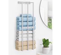 Porte Serviette Murale, BETHOM 75 CM Porte Serviette Salle de Bain Argent Brossé Support Serviette Salle de Bain Métal Rangement Serviette pour Les Serviettes Pliées ou Enroulées