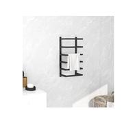 vidaXL Porte-serviette Noir 24x12x48 cm Acier Noir G