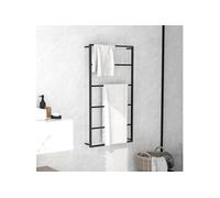 Porte-serviette Noir 60x10x116 cm Acier