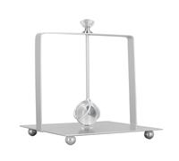 Porte-serviette plate, distributeur de rangement de serviette élégant en fer avec balle en verre pondéré Rectangular Tissue Stand Home Restaurant Decor for Table (Argent)