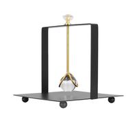 Porte-serviette plate, distributeur de rangement de serviette élégant en fer avec balle en verre pondéré Rectangular Tissue Stand Home Restaurant Decor for Table (Noir)