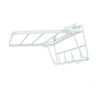 Porte-Serviette pour radiateur 35cm Accroche Torchon Cuisine Perçage Support Serviette Fer Gain de Place Salle de Bain(White)