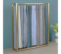 Porte Serviette Rangement pour Échantillons de Rideaux Commerciaux, Présentoir Imperméable pour Tapis de Vente au Détail, Présentoir Sur Pied pour Foulards(Gold,120x25x120cm(47x10x47in))