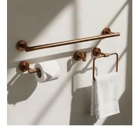Porte-Serviette Rea GRID 4 pièces Support Brush Copper Cuivre Brossé