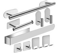 Porte Serviette Salle de Bain, 9PCS Accessoire Salle de Bain Porte Serviette