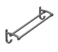 Porte Serviette Salle de Bain Mural Porte-Serviettes 2 Barres avec Crochets Porte Serviettes Invité en Aluminium Double Couche,Maison Moderne Barre Porte-Serviette Support