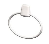 WENKO Anneau porte-serviettes Pure - Porte-serviettes, Plastique (ABS), 27.5 x 22 x 2.5 cm, Blanc