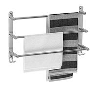 Porte Serviette Salle de Bain, SUS 304 Porte Serviettes 3 Barres Brosse à Espace de Dislocation Multicouche, Barres Porte-Serviettes pour Salle de Bain Cuisine Toilettes 80cm