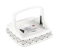 Porte-Serviettes Horizontal Tosca Tortora Blanc 22x16x22 Cm Stefanplast