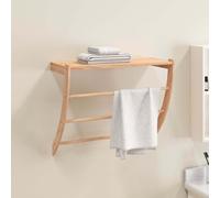 Porte-Serviette Support Accessoire Salle de Bain Bois Massif de Noyer vidaXL