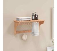 Porte-Serviette Support Accessoire Salle de Bain Bois Massif de Noyer vidaXL