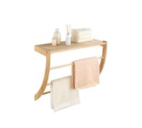 Porte Serviette - WENKO - Norway - Bois de Noyer - 3 niveaux - 60x50x25 cm - Marron