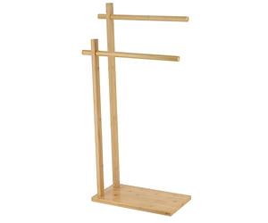 Porte-Serviettes 2 Barres en Bambou H 84 cm - TENDANCE