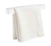 Porte-Serviettes, 30 cm Porte-Serviettes Auto-Adhésif et à Vis pour Salle de Bain Cuisine (Blanc)