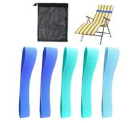 Porte-serviettes 5 pièces avec 1 sac de rangement en filet, bande élastique, accessoires de plage, sangle réglable, porte-serviettes élastique, accessoire de bain de soleil de plage