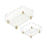 Porte-serviettes à base surélevée, organisateur en acrylique transparent avec profil supérieur ouvert, accent de comptoir propre pour la cuisine, salle à manger, utilisation quotidienne,