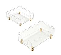 Porte-serviettes à base surélevée, organisateur en acrylique transparent avec profil supérieur ouvert, accent de comptoir propre pour la cuisine, salle à manger, utilisation quotidienne,