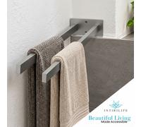 Porte-serviettes à coller ou à percer 40cm, accessoires de montage inclus