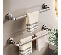 Porte-Serviettes à Ventouse, Baignoire, Porte-Serviettes De Douche, Porte De Douche, Porte-Serviettes Adhésif, Porte-Serviettes à Succion, Support en Aluminium pour Salle, White, 1 Pole 70cm/27.56in