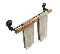 Porte-serviettes à ventouse - Barre de rangement pliable pour salle de bain sans perforation, design simple et double pôle, parfait pour accrocher des serviettes, accessoires (53 cm)