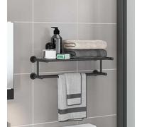 Porte-serviettes Noir 61 x 23 x 17 cm Acier inoxydable vidaXL